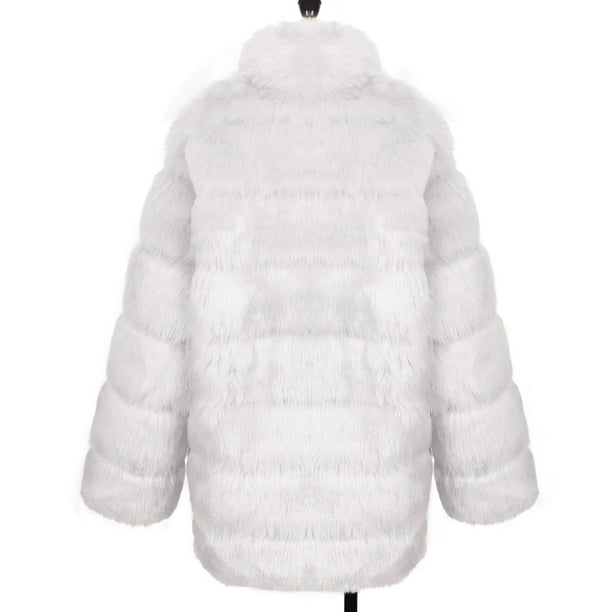 Penkiiy Women's 2024 Winter Faux Fur Jackets Fall Fashion Open