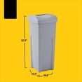 thumbnail image 3 of PLKJYEHD Square Garbage Bin with Non-touchable Swinging Lid, 23 Gallons in Gray Color, Highly Suitable for Outdoor, Restaurant, School and Kitchen Areas., 3 of 7