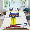 thumbnail image 2 of 3 Piece Comforter Cover Set For Pete the Cat Bedding Set Cute Duvet Cover Sets Super Soft For Teens Kids Bedroom Gifts,1 Duvet Cover with 2 Pillowcases Twin, 2 of 6
