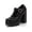 black, variant on Women Patent Leather Mary Jane Dress Shoes — Chunky Heel, T-Strap, Round Toe, Platform Pumps