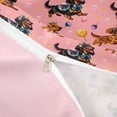 thumbnail image 4 of Homewish Pet Dachshund Twin Duvet Cover,Cute Animal Twin Bedding,Pink,Pink Reversible,2 Pieces,1 Duvet Cover and 1 Pillowcase, 4 of 6