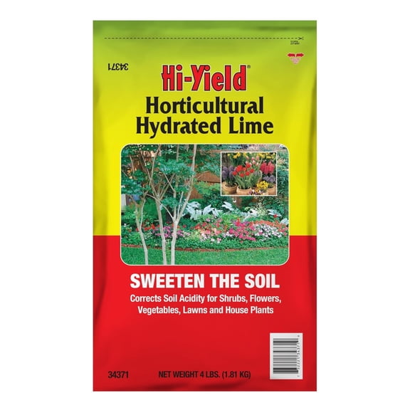 Hi-Yield Horticultural Hydrated Lime Soil Amendment Acid Neutralizer, 4lbs