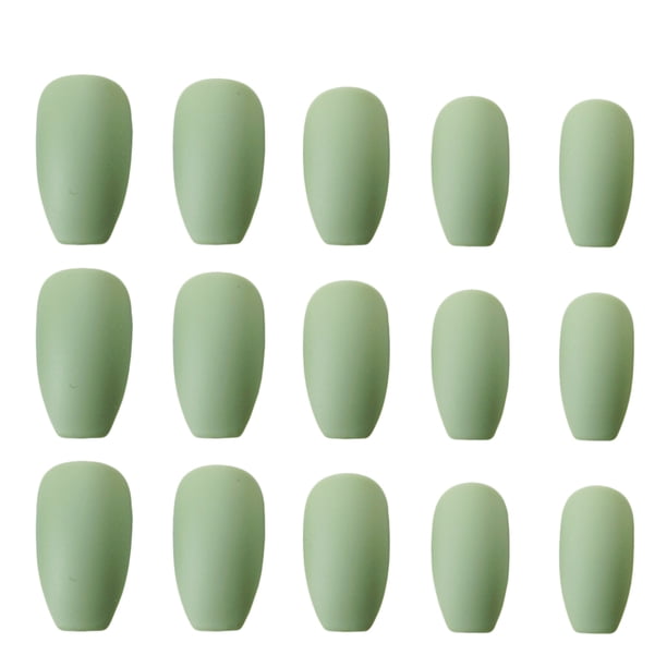 24 pegatinas para decoración de uñas esmeriladas a la moda, pegatinas creativas para uñas, decoración de manicura, pegatinas para uñas para mujeres y niñas (gris verde, 24 unidades por juego)