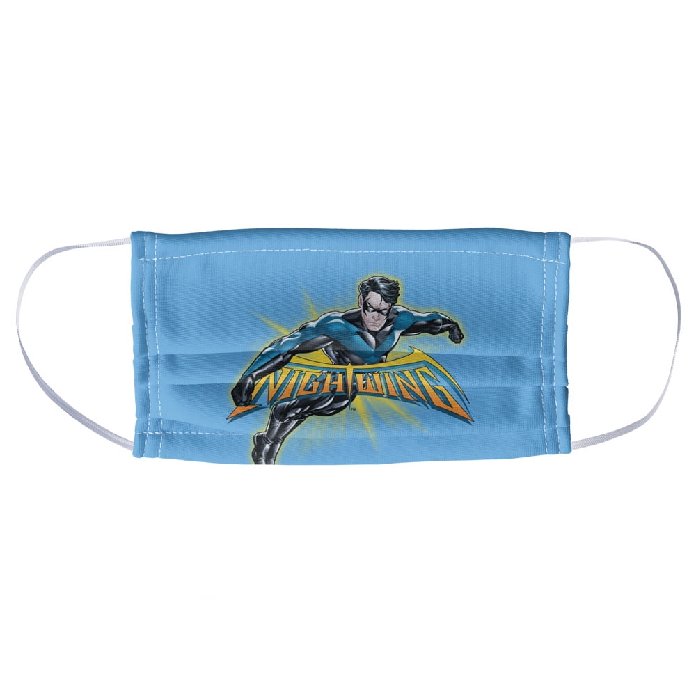 Batman Nightwing Burst 1-Ply Reusable Face Mask Covering, Unisex