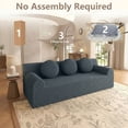 thumbnail image 3 of 71" Small Couches for Small Spaces, Memory Foam Cloud loveseat Corduroy Couch in a Box, Compressed Boneless Sofa for Living Room Bedroom, Apartment Furniture, No Assembly Required, Dark Gray, 3 of 6