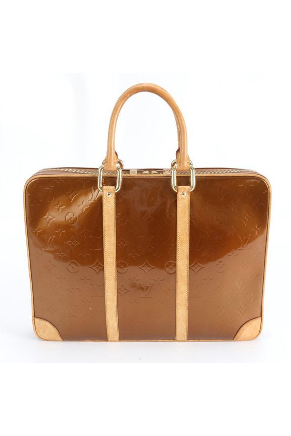 Pre-Owned Louis Vuitton Monogram Vernis Van Damme M91125 Leather Briefcase Tote Bag for Men