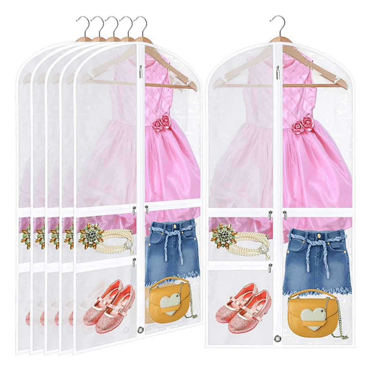 Dance Costume Garment Bag,50 Inch Garment Bag for Dance Competitions, Kids Hanging Clothes Cover for Girls Closet