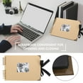 thumbnail image 3 of NIYANGLE Creative Handmade Photo Book with Bowtie Ribbon Khaki Color for Family Memories, 3 of 7