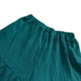 thumbnail image 7 of Girls Wide Leg Cotton Pants Kids Paperbag High Elastic Waist Palazzo Trousers Boho Summer Baggy Loose Plain Casual Beachwear, 7 of 7