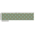 thumbnail image 2 of Orient Fabric by the Yard, Style Flower Arrangement Daffodils Old Framework Print, Decorative Upholstery Fabric for Chairs & Home Accents, 2 Yards, Teal Orange by Ambesonne, 2 of 4