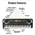 thumbnail image 2 of 61-Key Digital Electric Piano Keyboard Portable Multi-Functional Keyboard with Microphone, 2 of 8