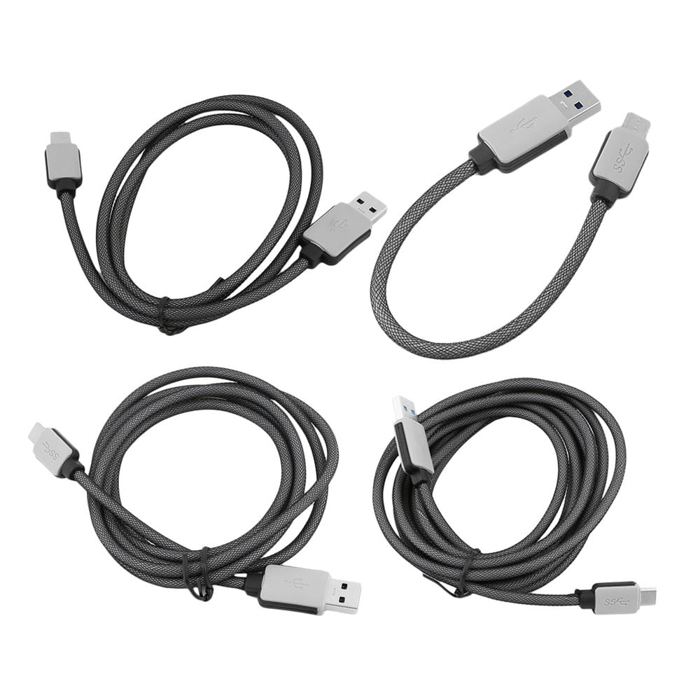 2Pcs Nylon Braided USB 3.1 Type-C 0.2M/1M/1.5M/3M Data Sync Charger Charging Cable Fast Data Transfer Speed