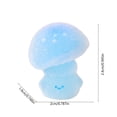 thumbnail image 6 of ZhangC Glow in the Dark Flocked Mushroom Figurines, Multicolor Resin Garden Decor, for Shelf, Desk, Terrarium, Fairy Garden, 3 Pack, 0.94 Inch, 6 of 6