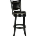 thumbnail image 5 of SAFAVIEH Lazzaro 43" Bicast Leather Barstool, Black, 5 of 5