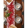 thumbnail image 5 of Table Runners 120 Inches Long Dress Scarves, Red Snowflake Christmas Farmhouse Coffee/Dining/Kitchen Table Runner for Living Room, Winter Xmas Star Snowflake 13x120 Inch, 5 of 7