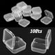 thumbnail image 1 of Plastic Compartment Mini Box Storage Organizer Jewelry Trinkets Transparent, 1 of 8