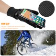 thumbnail image 4 of Duety Winter Warm Cycling Touch Screen Gloves Non-slip Thermal Warm Gloves Splash-Proof Silicone Gloves with Reflective Strip for Cold Weather Outdoor Running Hiking Motorcycle, 4 of 8