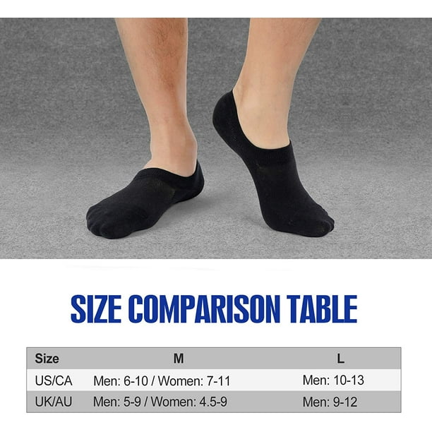 YOYO Mens & Women No Show Socks Low Cut Non Slip Cotton Invisible Casual  Socks 3-6 Pairs 
