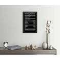 thumbnail image 5 of Entrepreneur Nutrition Facts Canvas Wall Art Motivational Quotes Poster Inspiring Entrepreneurship Hustle and Bustle Success Pictures Printed Artwork Office Home Decor Ready to Hang12x18, 5 of 6