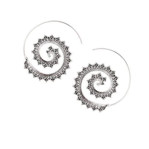 Pendientes circulares en forma de remolino Qarigey colgante para mujer accesorios de joyería AP010228-07