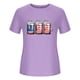 thumbnail image 4 of Camiseta de manga corta suelta con cuello redondo y estampado informal a la moda para mujer Fridja  hjk4648, 4 of 4