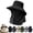 Black, variant on Spring/Summer Fisherman's Hat Detachable Outdoor Fishing Hiking UPF50+ Face Covering Neck Protection Wide Brim Sun Hat