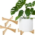 thumbnail image 6 of Threns 2Pcs Plant Pot Holder Wooden Flower Pot Stand Succulents Plant Pot Holder,for Home Decor,11", 6 of 8