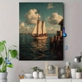 thumbnail image 4 of Antique Sailing Ship Seascape Canvas Beach House Nautical Fine Wall Art, 4 of 8