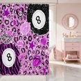 thumbnail image 2 of Erosebridal Eight Ball Shower Curtain 72Wx84L Pink Bathroom Shower Curtain, Rose Leopard, 2 of 5