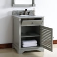 thumbnail image 4 of Savannah Collection 238-104-V26-UGR-2CAR 26"" Urban Gray Single Vanity with One Soft Close Door One Soft Close Drawer Antique Pewter Hardware and 2 CM Carrara White Marble Top, 4 of 6