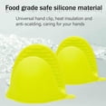 thumbnail image 3 of Guantes de horno de silicona, guantes de horno Guantes de horno de silicona resistentes al calor con diseño antideslizante de silicona adecuado (amarillo-verde), 3 of 5