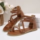 thumbnail image 5 of MKLEKYY Sandalias deportivas de Verano para Mujer, Con Punta Abierta, de Cuero y Cremallera Trasera, Cómodas, 5 of 5