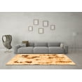 thumbnail image 3 of Ahgly Company Indoor Round Abstract Orange Modern Area Rugs, 7' Round, 3 of 4