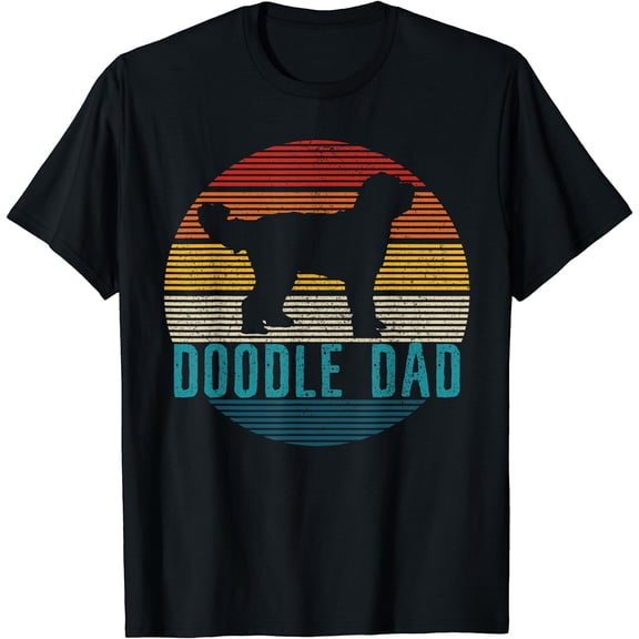 Mens Doodle Dad - Vintage Goldendoodle Dog Owner Funny Gift T-Shirt