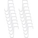 thumbnail image 1 of 18 paquetes de ganchos de vinilo para cercas, 2 x 6 pulgadas, para patio, de acero con recubrimiento en polvo blanco, para colgar plantas y jardineras en interiores y exteriores, comederos para, 1 of 8