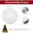 thumbnail image 2 of 72 Inch Christmas Tree Skirt, Extra Large Thick Faux Fur, White Plush Velvet for Merry Christmas Party Decor, 2 of 5