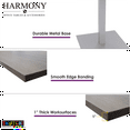 thumbnail image 4 of 45" Large Square Coffee Table For Office Double Post Metal Base, 4 of 6