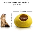 thumbnail image 2 of Woolygon Wool Cat Cave Bed Handcrafted from 100% Merino Wool, Eco-Friendly Felt Cat Cave for Indoor Cats and Kittens, 2 of 5