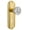 Unlacquered Brass, variant on Nostalgic Warehouse Deccry_Prv_234_Kh Vintage Fluted Crystal Privacy Door Knob Set - Brass