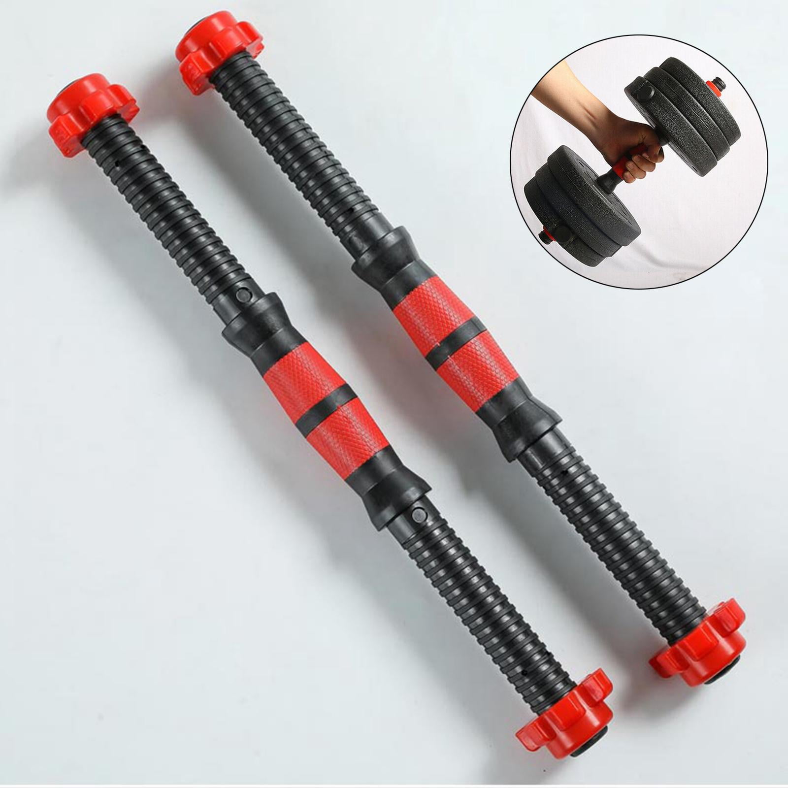 DimyFew Adjustable Dumbbell Bar 1'' Threaded Dumbbell Handles Home Gym Fitness Equipment 50cm