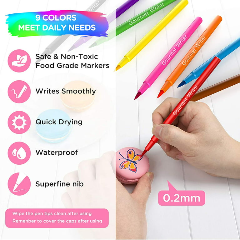 Food Coloring Markers Edible Markers for Cookie Decorating 12-Color