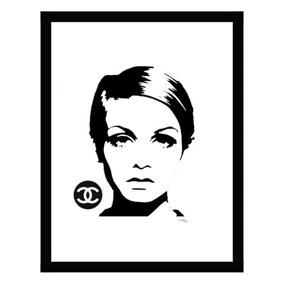 Twiggy Designer Fashion Framed Print