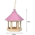 thumbnail image 3 of Comederos para pájaros, comedero colgante para colibríes, casa para pájaros de madera, jaula para loros, adornos para exteriores, decoración de patio, 3 of 5