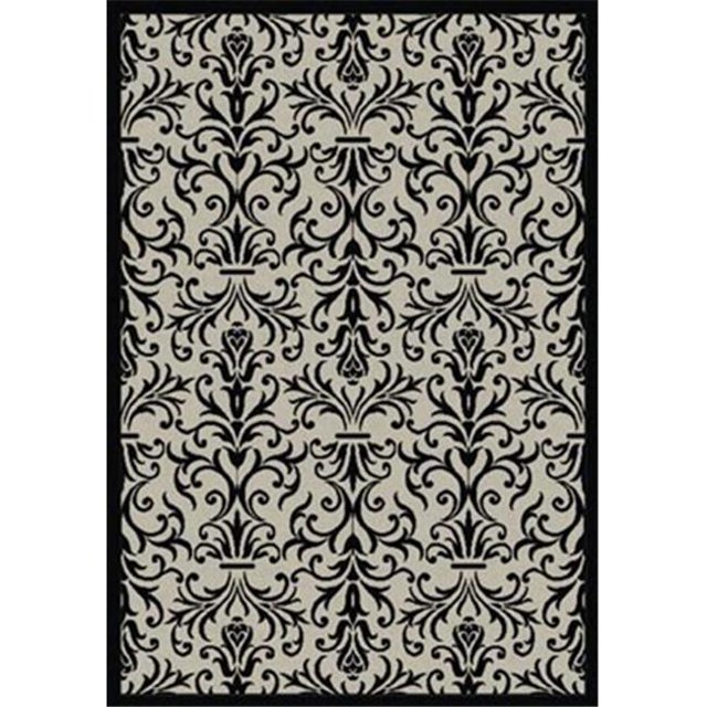 Dynamic Rugs PZ71027423901 Piazza 6.7 x 9.6 2742-3901 Rug - Sand Black