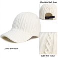 thumbnail image 4 of VONCOS Women Cable Knit Baseball Cap for Women Thick Warm Fall Winter Knitted Hat with Adjustable Strap for Daily Outdoor Use, 4 of 4