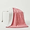 thumbnail image 6 of DaDa Bedding Luxury Blossom Pink Rose Buds Pink Sherpa Backside Faux Fur Throw Blanket (BL-171752), 6 of 10