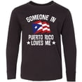 thumbnail image 3 of Inktastic Someone in Puerto Rico Loves Me Long Sleeve Youth T-Shirt, 3 of 5