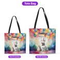 thumbnail image 5 of Happy Birthday to Bull Terrier Kitten Party Balloons Cake All Over Print 3D Canvas Tote Bag Bully Dog Lovers Gifts Idea Reusable Handbag - 00027, 5 of 5