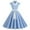 Blue, variant on 1950s Dress for Women Casual Retrol Vintage Cocktail Party Dress Double Breasted Lapel Dotted Midi Dress with Belt