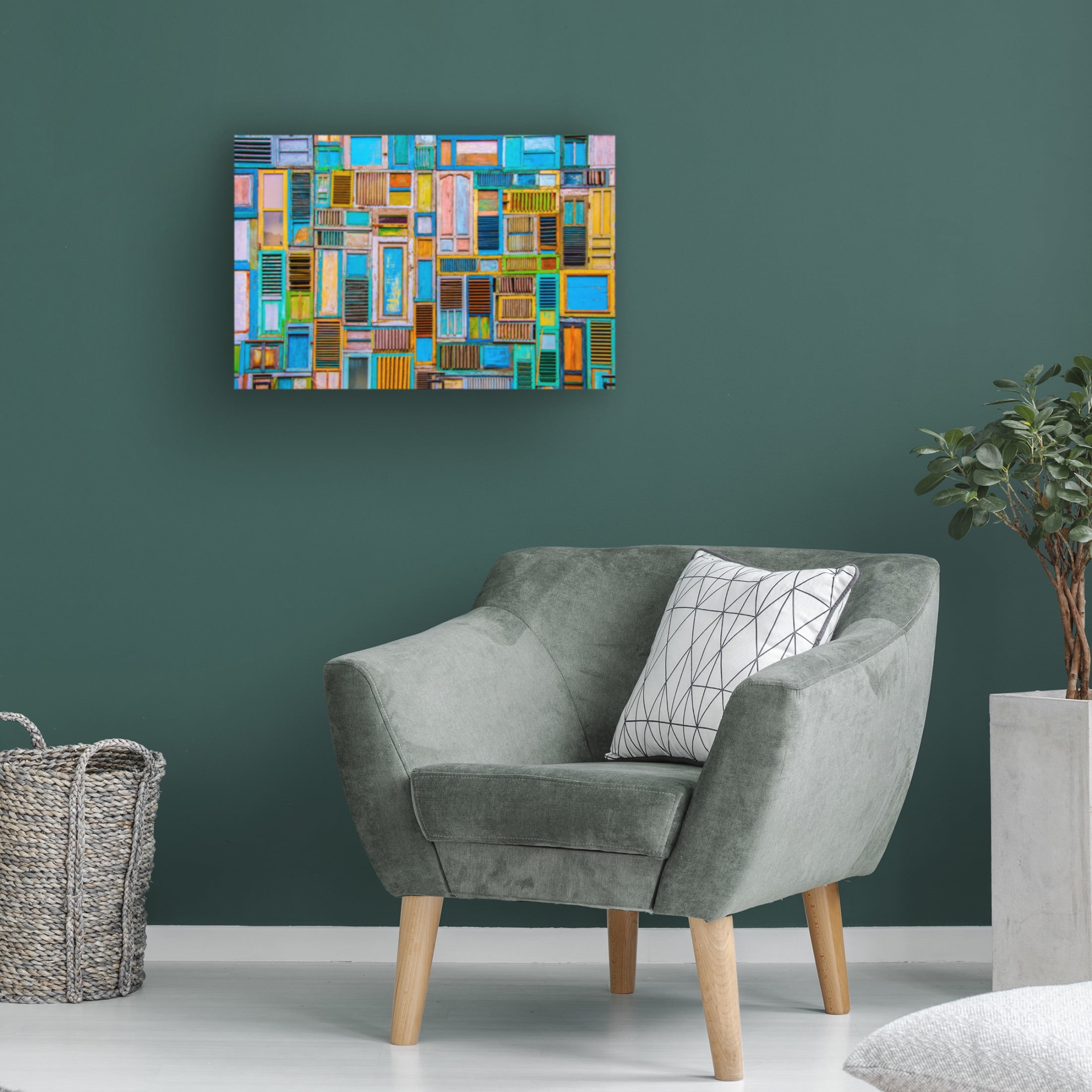 Canvas Wall Art - Renata Lacina 'Shutters' Wall Art for Living Room, Bedroom, or Office Décor by Trademark Fine Art - 47 x 30 Inches